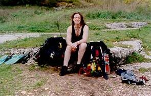Me at the Gouffre de Cabouy in south-western France
